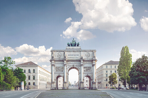 Sightseeing Gate in munich.