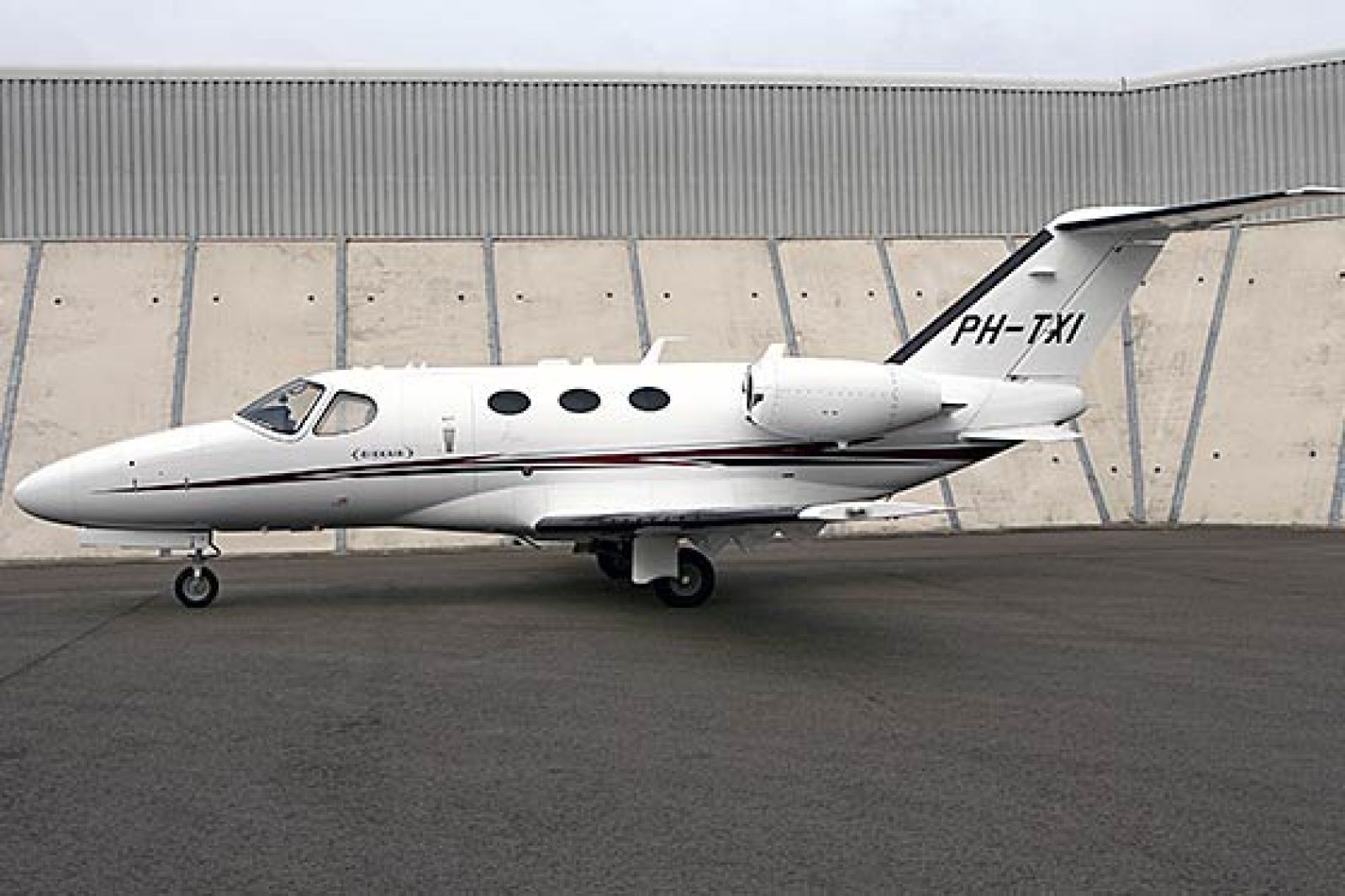 Business Jet on a airport.